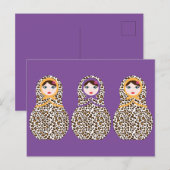 Cheetah Print Matryoshka Briefkaart (Voorkant / Achterkant)