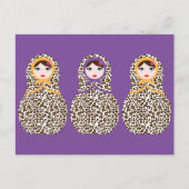 Cheetah Print Matryoshka Briefkaart (Voorkant)