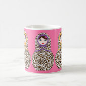 Cheetah Print Matryoshka Coffee Mok (Center)