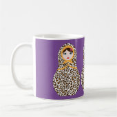 Cheetah Print Matryoshka Coffee Mok (Links)