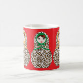 Cheetah Print Matryoshka Coffee Mok (Center)