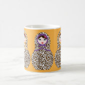 Cheetah Print Matryoshka Coffee Mok (Center)