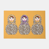 Cheetah Print Matryoshka Doormat Deurmat (Voorkant)