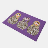 Cheetah Print Matryoshka Doormat Deurmat (Schuin)