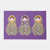 Cheetah Print Matryoshka Doormat Deurmat (Voorkant)