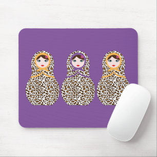 Cheetah Print Matryoshka Mousepad Muismat