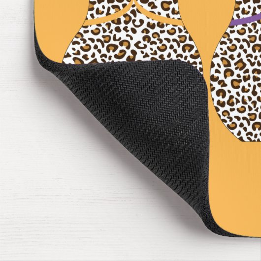 Cheetah Print Matryoshka Mousepad Muismat (Hoek)