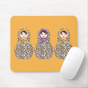 Cheetah Print Matryoshka Mousepad Muismat