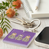 Cheetah Print Matryoshka Sleutelhanger (Voorkant Rechts)
