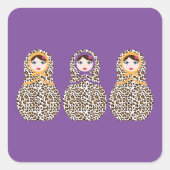 Cheetah Print Matryoshka Sticker (Voorkant)
