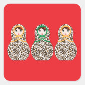 Cheetah Print Matryoshka Sticker (Voorkant)