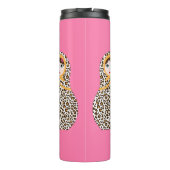 Cheetah Print Matryoshka Thermal Tumbler Thermosbeker (Achterkant)