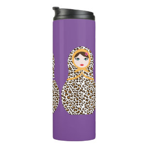 Cheetah Print Matryoshka Thermal Tumbler Thermosbeker