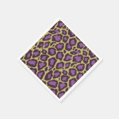 Cheetah Print Patroon in Paarse & Gouden Decoupage Servet (Hoek)