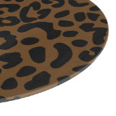 Cheetah Print Pattern Black Brown Snijplank (Hoek)