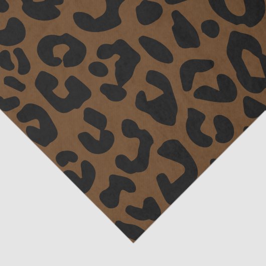 Cheetah Print Pattern Black Brown Tissuepapier (Detail)