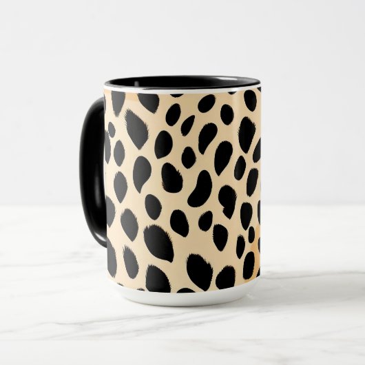 Cheetah Print Pattern Mok (Voorkant links)