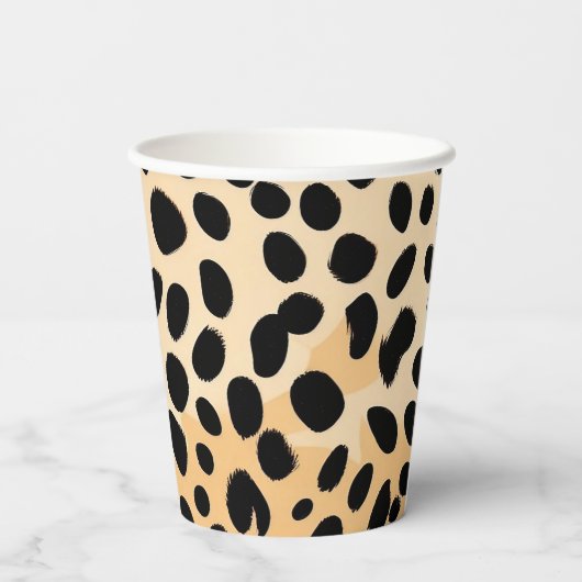 Cheetah Print Pattern Papieren Bekers (Achterkant)