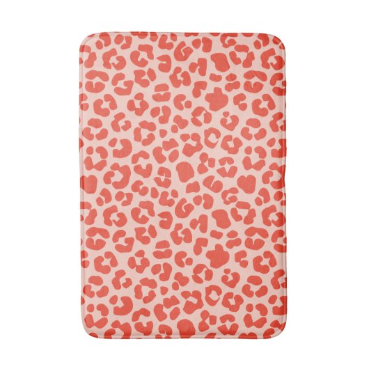 Cheetah Print Pattern Red Badmat (Voorkant Verticaal)