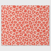 Cheetah Print Pattern Red Cadeaupapier (Vlak)