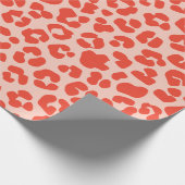 Cheetah Print Pattern Red Cadeaupapier (Hoek)