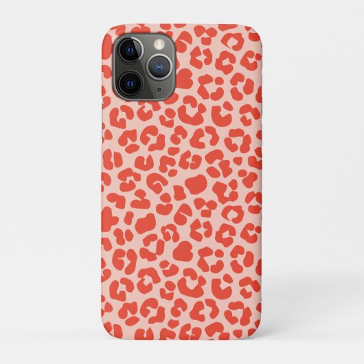 Cheetah Print Pattern Red Case-Mate iPhone Case (Achterkant)
