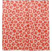 Cheetah Print Pattern Red Douchegordijn (Voorkant)