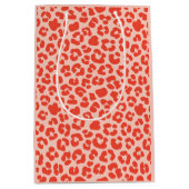 Cheetah Print Pattern Red Medium Cadeauzakje (Voorkant)