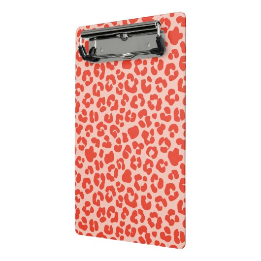 Cheetah Print Pattern Red Mini Klembord (Angled2)