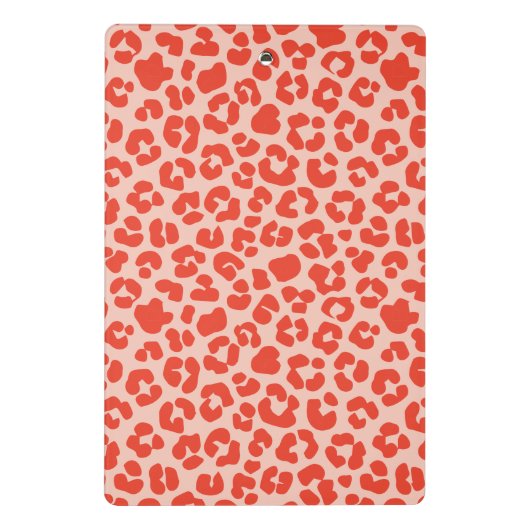 Cheetah Print Pattern Red Mini Klembord (Achterkant)