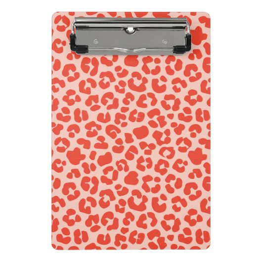 Cheetah Print Pattern Red Mini Klembord (Voorkant)