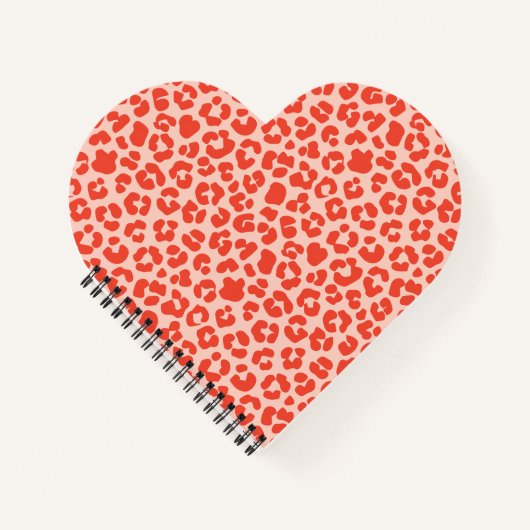 Cheetah Print Pattern Red Notitieboek (Voorkant)
