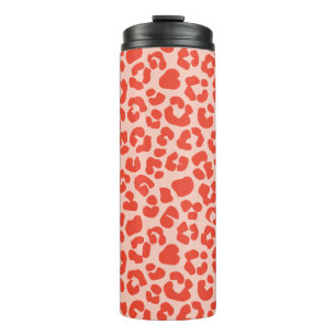 Cheetah Print Pattern Red Thermosbeker