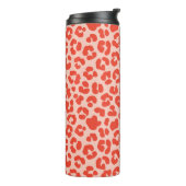 Cheetah Print Pattern Red Thermosbeker (Gedraaid links)