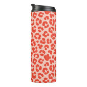 Cheetah Print Pattern Red Thermosbeker (Geroteerd rechts)