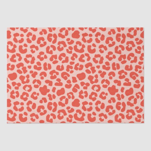 Cheetah Print Pattern Red Tissuepapier (Voorkant)
