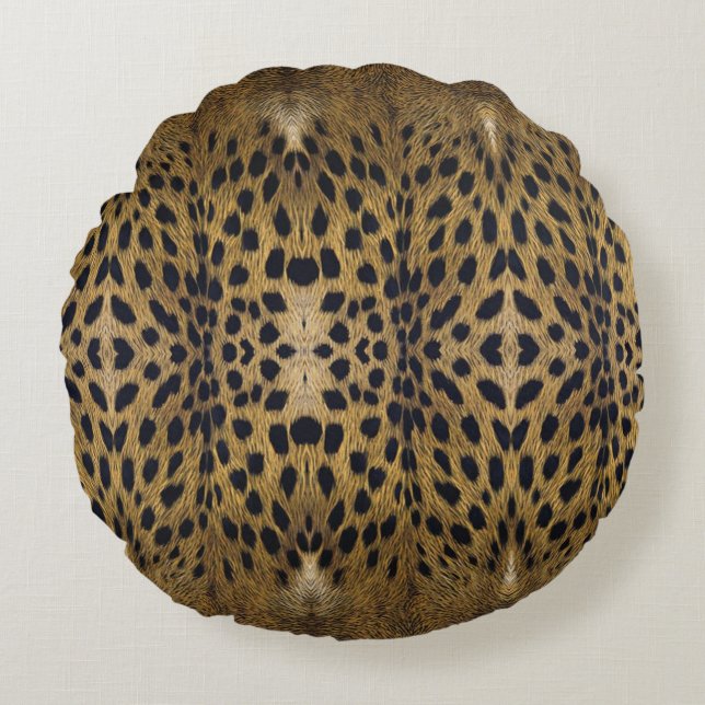 Cheetah Print Pattern Rond Kussen (Voorkant)