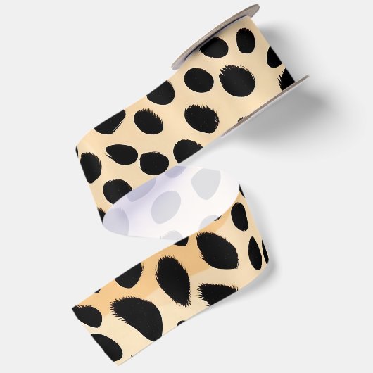 Cheetah Print Pattern Satijnen Lint (Achterkant)