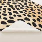 Cheetah Print Pattern Sherpa Deken (3/4)