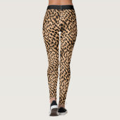 Cheetah Print Pattern Tan Brown & Black Leggings (Achterkant)