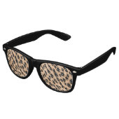 Cheetah Print Pattern Tan Brown & Black Retro Zonnebril (Gekanteld)