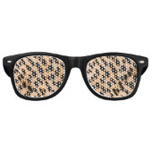 Cheetah Print Pattern Tan Brown & Black Retro Zonnebril (Voorkant)
