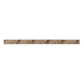 Cheetah Print Pattern Tan Brown & Black Satijnen Lint (Voorkant)
