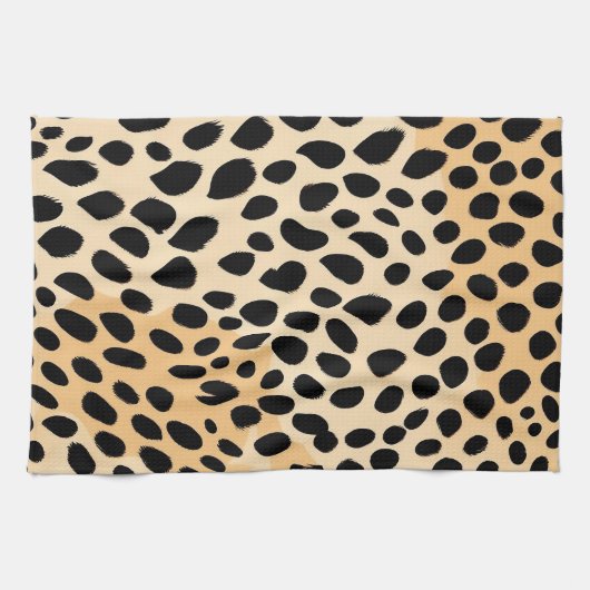 Cheetah Print Pattern Theedoek (Horizontaal)