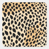 Cheetah Print Pattern Vierkante Sticker (Voorkant)