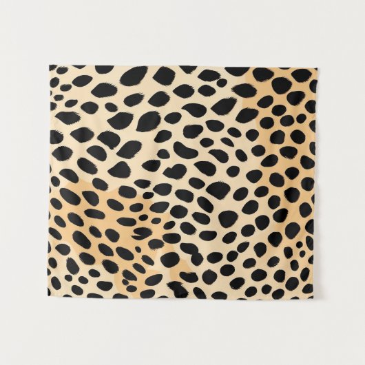 Cheetah Print Pattern Wandkleed (Voorkant (horizontaal))