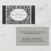 Cheetah Print | Pearls, leisteen Visitekaartje (Voorkant / Achterkant)