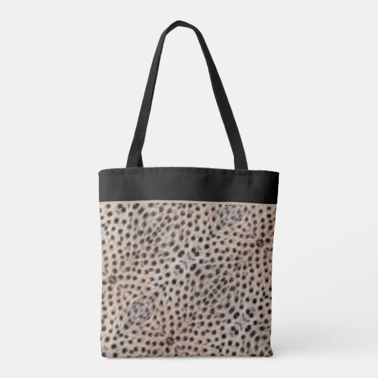 Cheetah Print personaliseren Tote Bag (Achterkant)