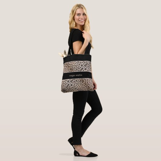 Cheetah Print personaliseren Tote Bag (Op model)