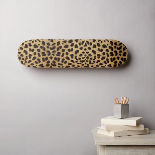 Cheetah Print Persoonlijk Skateboard (Muurkunst (Horizontaal))
